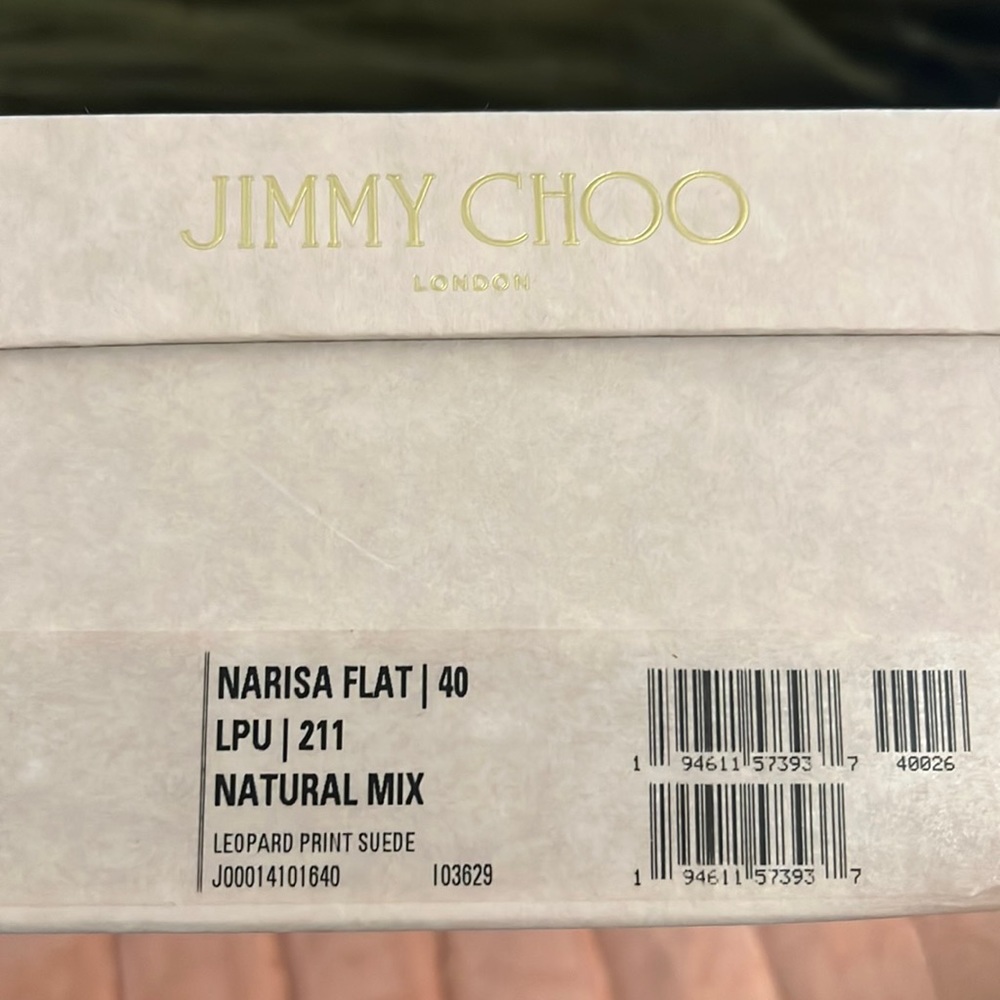 Jimmy Choo - Narisa Leopard Print Suede Flat Sandal Size EU (40) NIB Never Worn